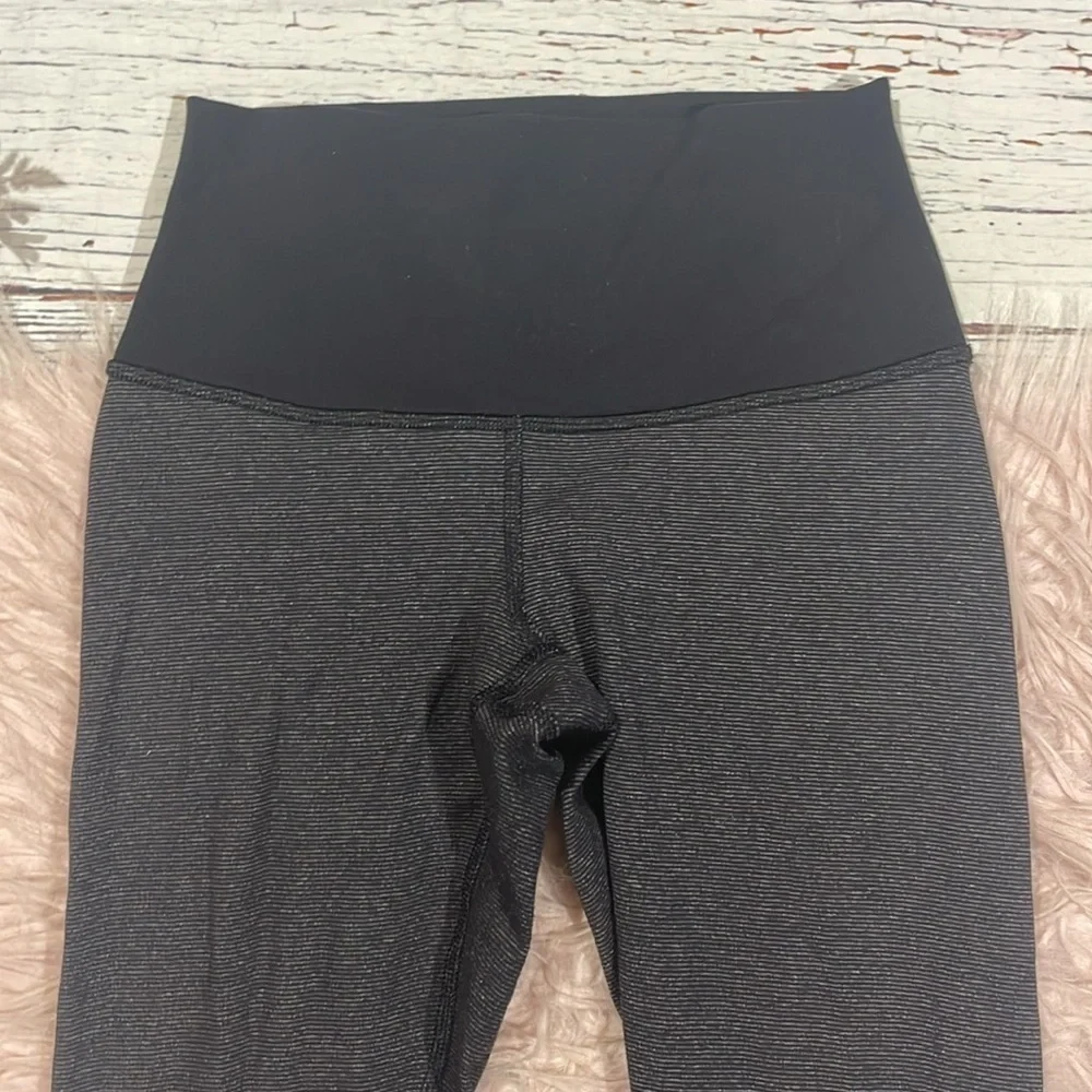 Lululemon Striped High Rise Luon Wunder Under Leggings